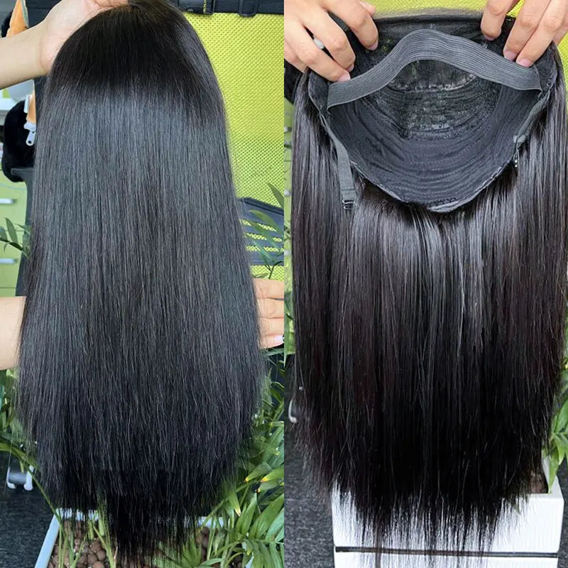 10A Custom HD/Transparent Closure Raw Hair Wig Straight