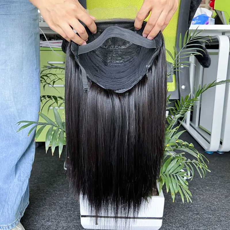 10A Custom HD/Transparent Closure Raw Hair Wig Straight