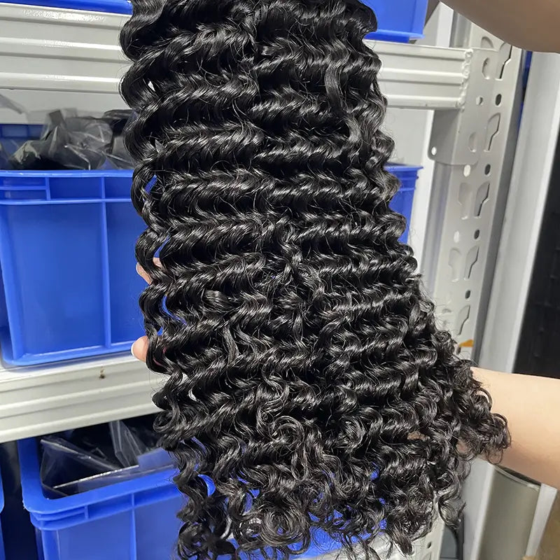 10A Raw Virgin Hair Weaving Deep Wave