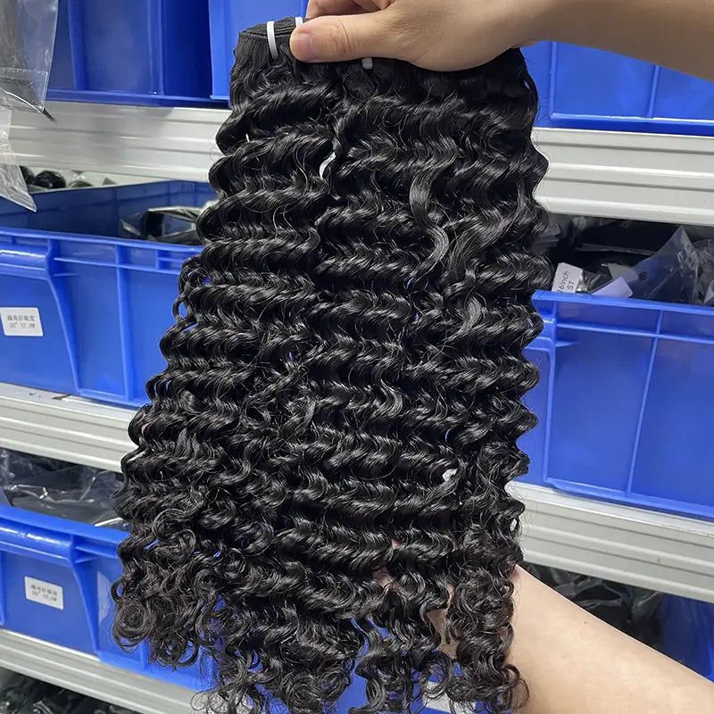 10A Raw Virgin Hair Weaving Deep Wave