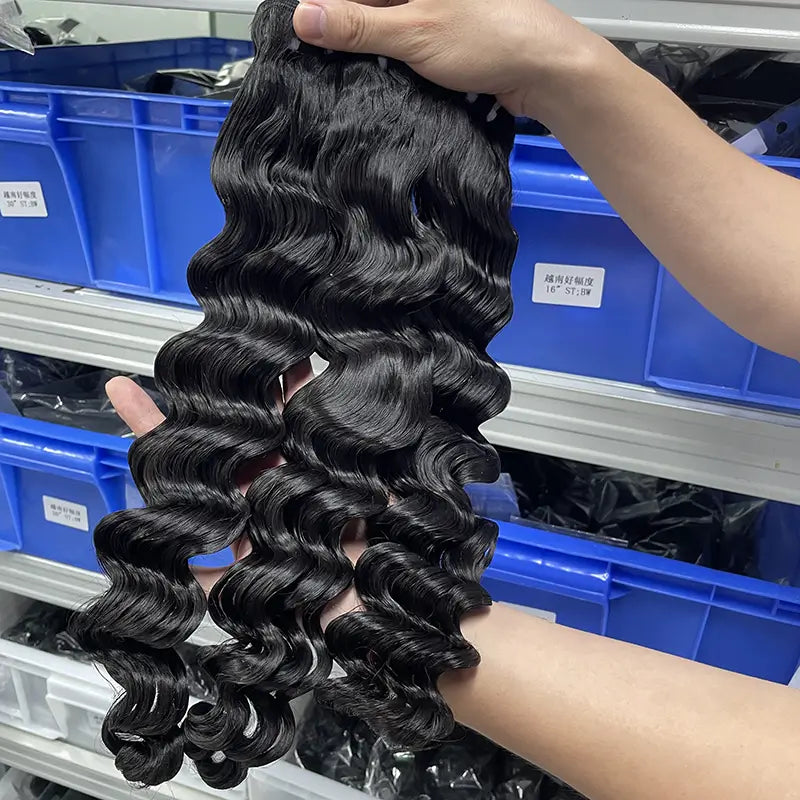 10A Raw Virgin Hair Weaving Loose Deep