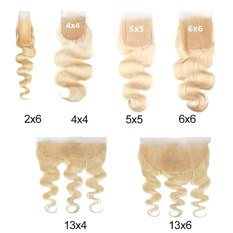 #613 Blonde Hair HD Lace Closure & Frontal Body Wave