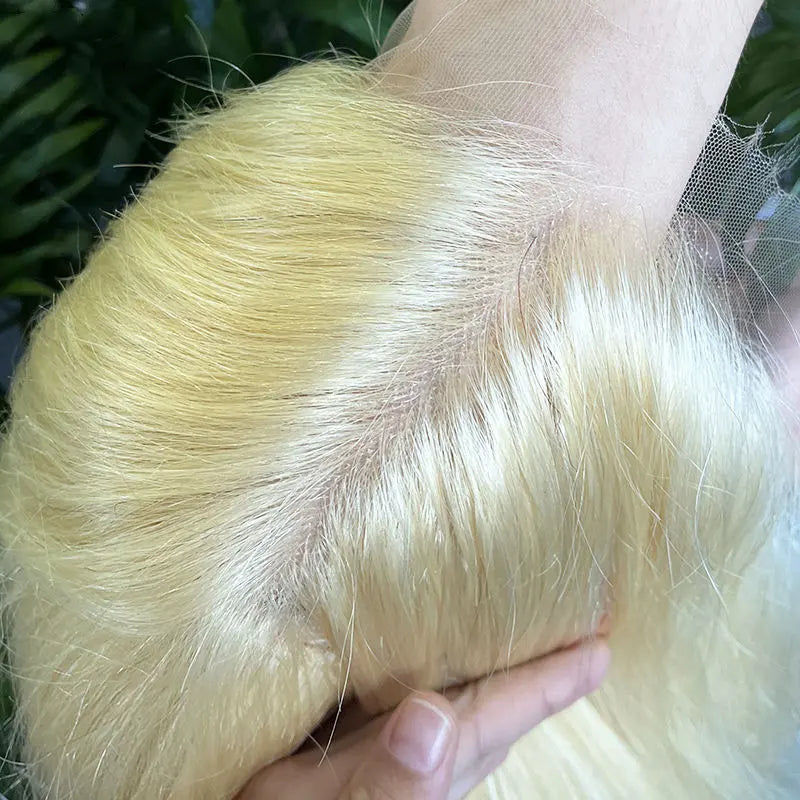 #613 Blonde Custom HD/Transparent Frontal Raw Hair Wig Body Wave