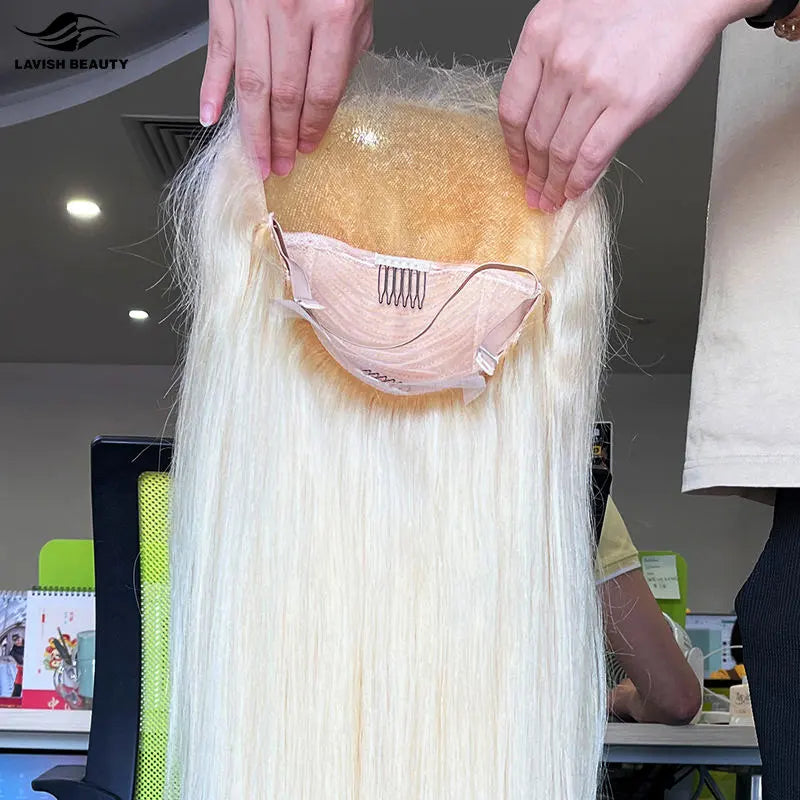#613 Blonde Custom HD/Transparent Frontal Raw Hair Wig Straight