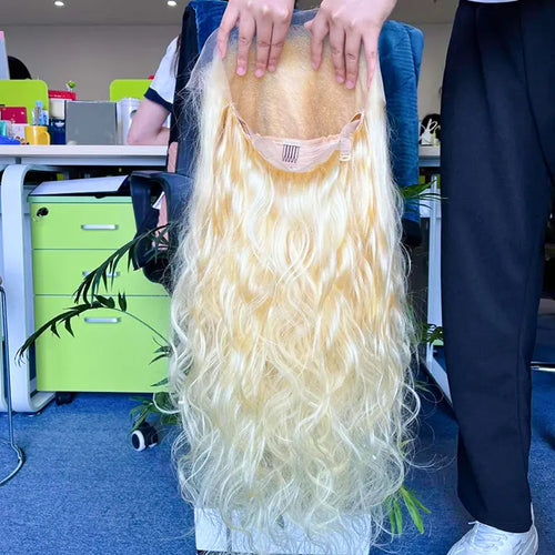 #613 Blonde Custom HD/Transparent Frontal Raw Hair Wig Body Wave