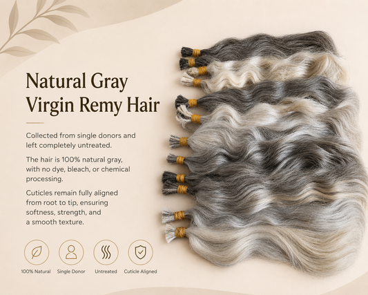 Natural Gray Virgin Remy Hair